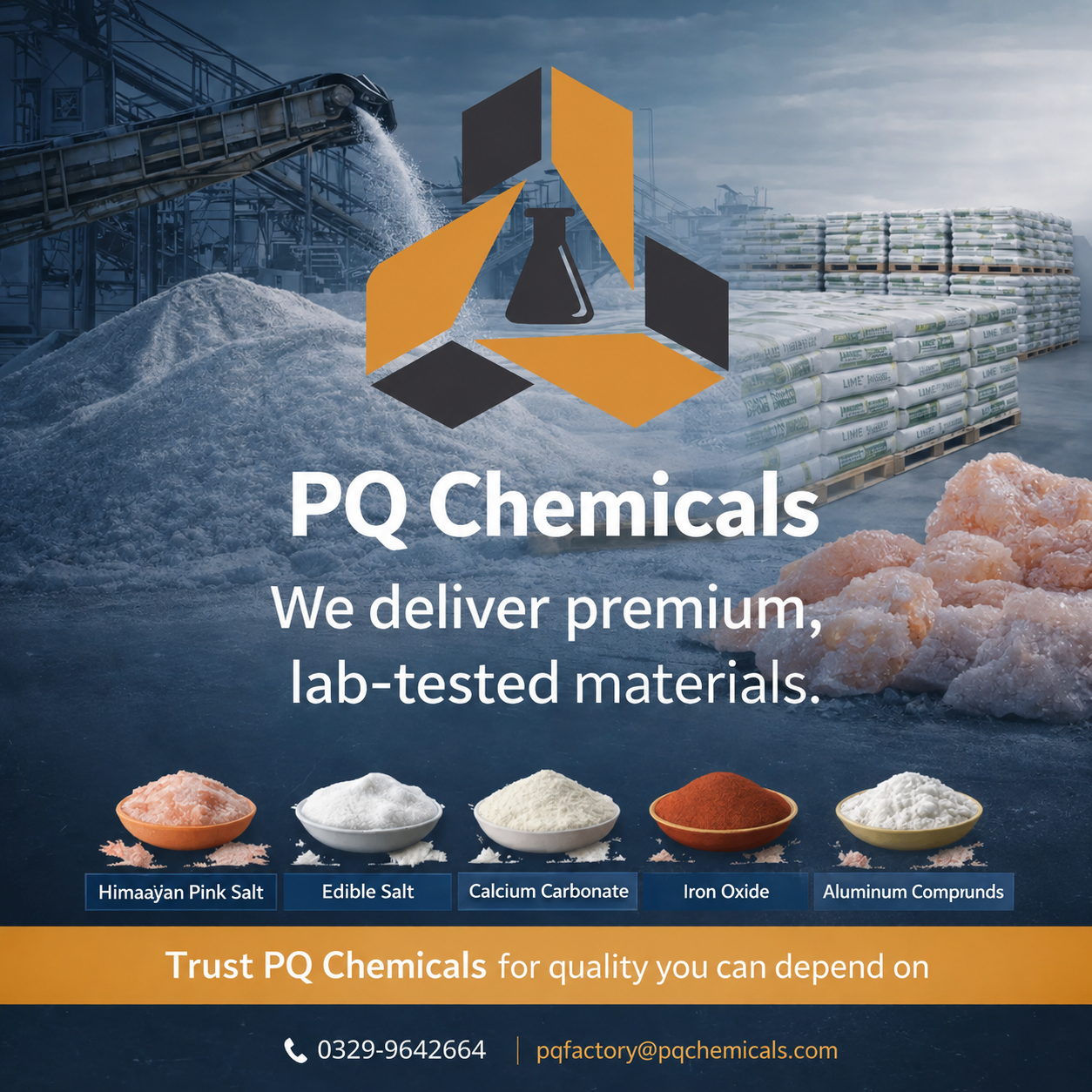 PQ Chemicals Lahore – Lab-tested salts & quality chemical supplier